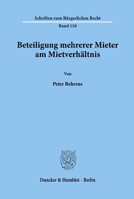 Beteiligung mehrerer Mieter am Mietverhältnis.