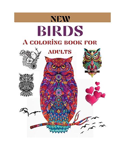 Birds a coloring book for adults