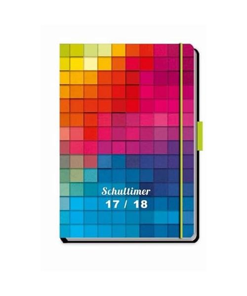 Schülerkalender UNI COLOR 2017/2018 - Schulplaner 17/18 - 1 Woche auf 2 Seiten, A5