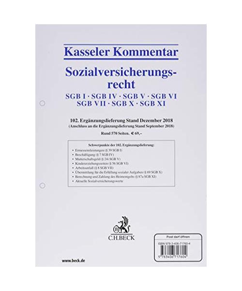 Kasseler Kommentar Sozialversicherungsrecht  102. Ergänzungslieferung
