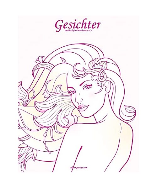 Gesichtermalbuch für Erwachsene 1 & 2