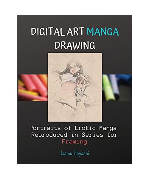 Digital Art Manga Drawing: Portraits of Erotic Manga Reproduced in Series for Framing.