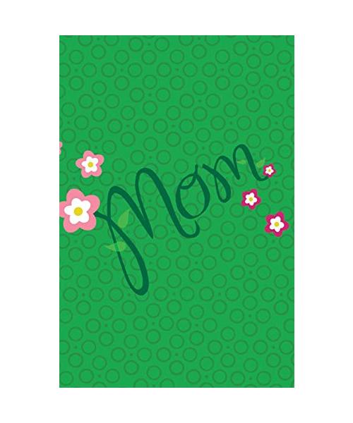 Mom II Notebook, Blank Write-in Journal, Dotted Lines, Wide Ruled, Medium (A5) 6 x 9 In (Green)
