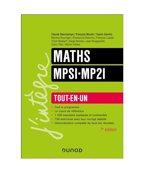 Maths MPSI-MP2I Tout-en-un - 7e éd.: Tout-en-un