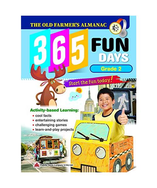 The Old Farmer's Almanac 365 Fun Days: Grade 2 - Activity Workbook for Second Grade Students - Daily Activity Book, Coloring Book, Educational Workboo