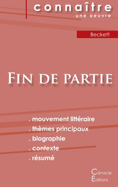 Fiche de lecture Fin de partie de Samuel Beckett (Analyse littéraire de référence et résumé complet)