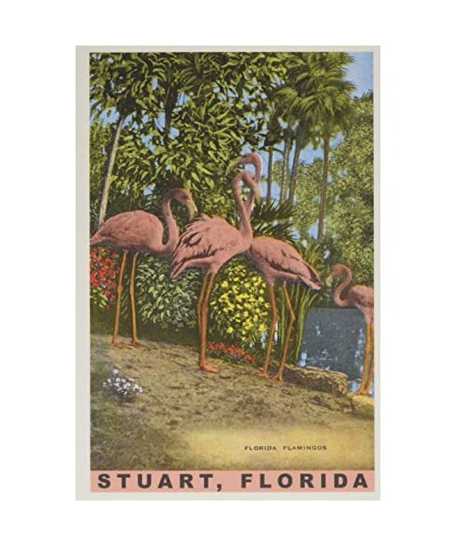 Vintage Journal Flamingos