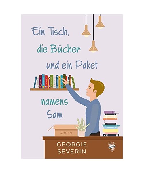 Ein Tisch, die Bücher und ein Paket namens Sam