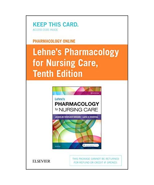Pharmacology Online for Lehne's Pharmacology for Nursing Care Access Card