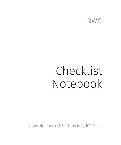 Checklist Notebook: Lined Notebook (8.5 x 11 inches) 100 Pages