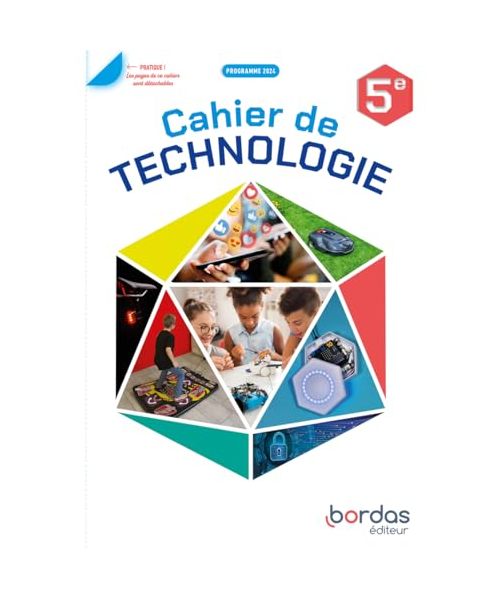 Cahier de Technologie 5e 2024 élève
