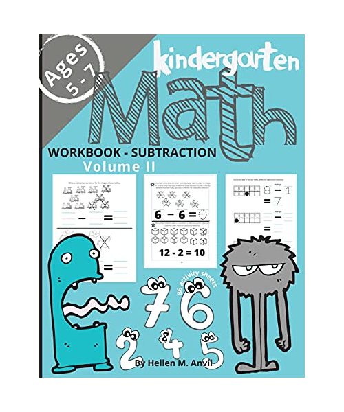 Kindergarten Math Subtraction Workbook Age 5-7