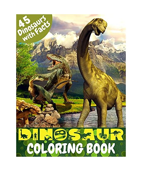 Dinosaur Coloring Book: Great Coloring Book for Kids with Dinosaur Facts