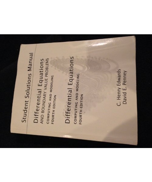 Student Solutions Manual for Differential Equations and Boundary Value Problems: Computing and Modeling