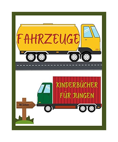 lustige Aktivitäten mit Autos: Fahrzeuge Kinderbücher ab 2 Jahre - Farbe Schöne Autos, Monster, Lastwagen, Traktoren, Bagger und andere Fahrzeuge - 8.5"x11"