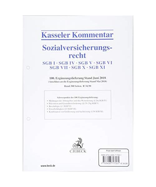Kasseler Kommentar Sozialversicherungsrecht  100. Ergänzungslieferung