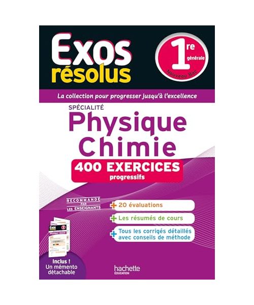 Exos résolus spécialité Physique-Chimie 1re