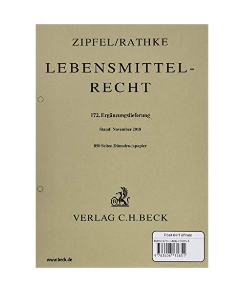 Lebensmittelrecht  172. Ergänzungslieferung