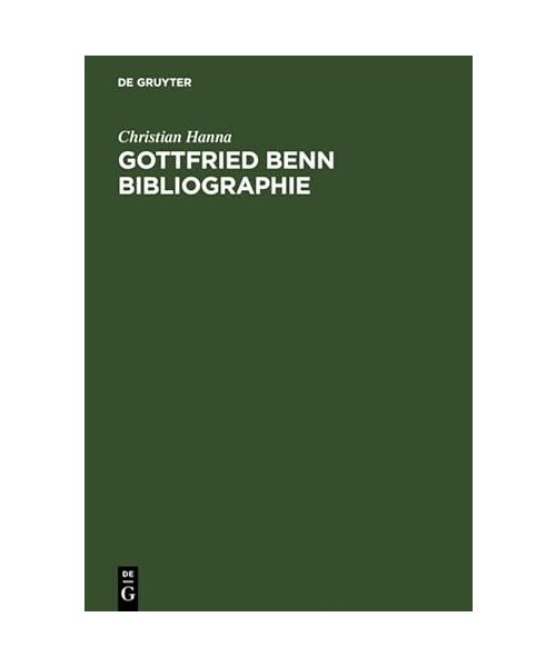 Gottfried Benn Bibliographie