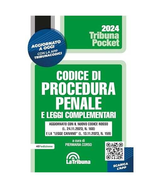 Codice di procedura penale e leggi complementari. Con App Tribunacodici (Tribuna pocket)