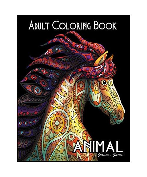 Animal Adult Coloring Book: Stress Reliever Adult Color Book with Animal Mandala
