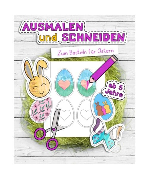 Ausmalen und Schneiden - Zum Basteln für Ostern