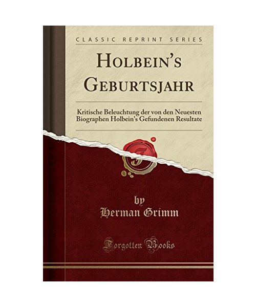 Holbein's Geburtsjahr