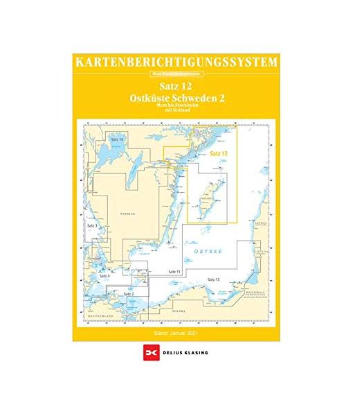 Berichtigung Sportbootkarten Satz 12: Ostküste Schweden 2 (Ausgabe 2022)