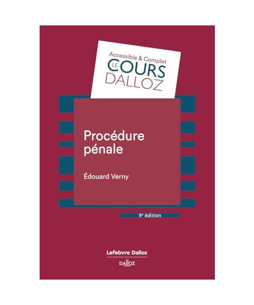 Procédure pénale. 9e éd.