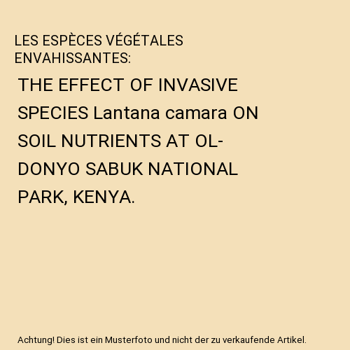 LES ESPÈCES VÉGÉTALES ENVAHISSANTES