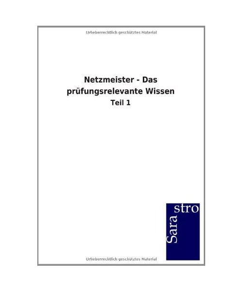 Netzmeister - Das prüfungsrelevante Wissen
