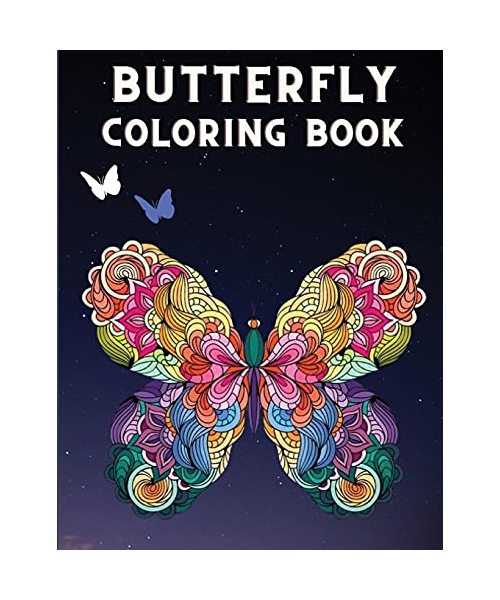 Butterfly Coloring Book: For Men and Women with Beautiful Butterflies Patterns│ Mandala Butterfly Coloring Pages for Stress Relief and Re