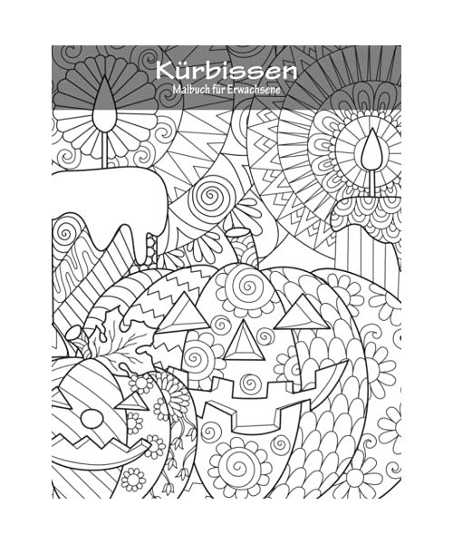 Malbuch mit Kürbissen für Erwachsene 1