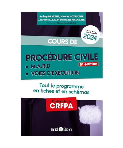 Cours de procédure civile et modes alternatifs de règlement des différends 2024: Tout le programme en fiches et en schémas
