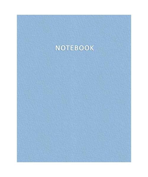 Notebook: Quaderno per appunti con 100 pagine bianche e numerate – Elegante e Moderno color pastello nella tonalità Azzurro Bebè – Misura A4 – Diario, Doddles, Schizzi, Disegni, Note, Memorie