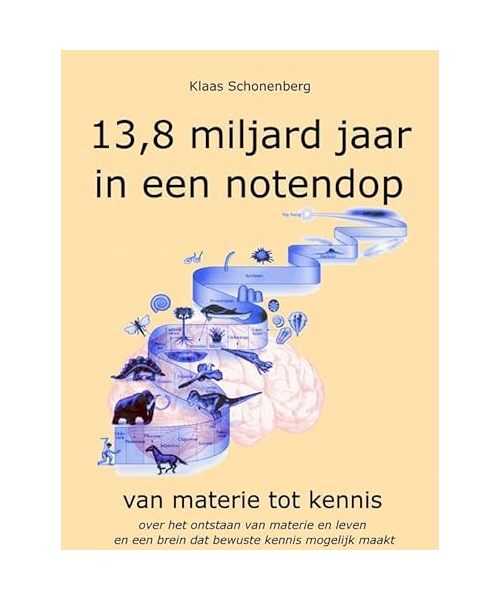 13,8 miljard jaar in een notendop: van materie tot kennis : over het ontstaan van materie en leven en een brein dat bewuste kennis mogelijk maakt