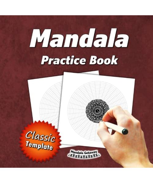 Mandala Practice Book (Classic Template):: 54 Pages – Single Sided | Circular Grid Paper (Polar Graph Paper) | Blank Mandala Paper Templates | Mandala ... Own Mandala Art, Circle Designs, and Patterns