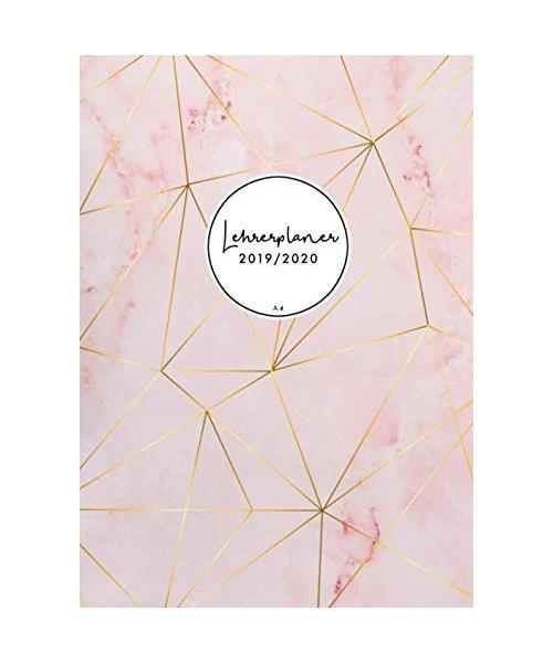 Lehrerplaner 2019/2020 A4: Schulplaner 2019 2020 Lehrer für die Unterrichtsvorbereitung - Planer ideal als Lehrer Geschenk für Lehrerinnen für das ... Marble Cover Design mit rose-gold Pattern