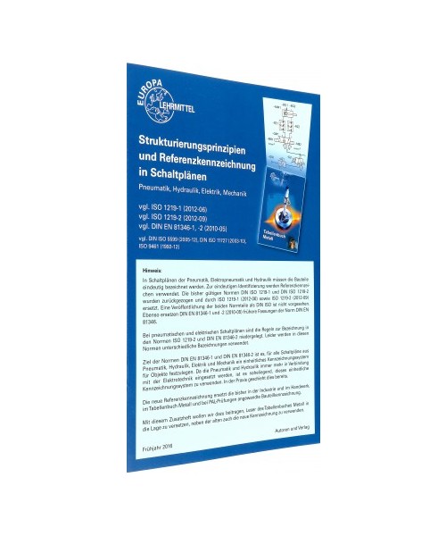 Zusatzheft zum Tabellenbuch Metall: Strukturierungsprinzipien und Referenzkennzeichnung in Schaltplänen Pneumatik, Hydraulik, Elektrik, Mechanik