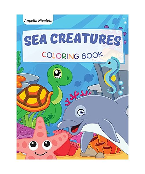Sea Creatures Coloring Book