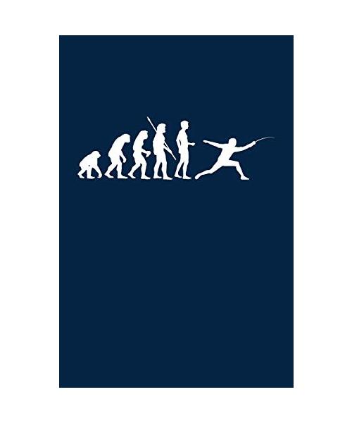 Evolution Fechter: Notizbuch / Notizheft für Fechten Fechter-in A5 (6x9in) liniert mit Linien