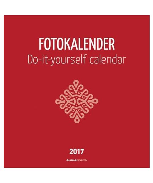 Foto-Bastelkalender 2017 datiert, rot